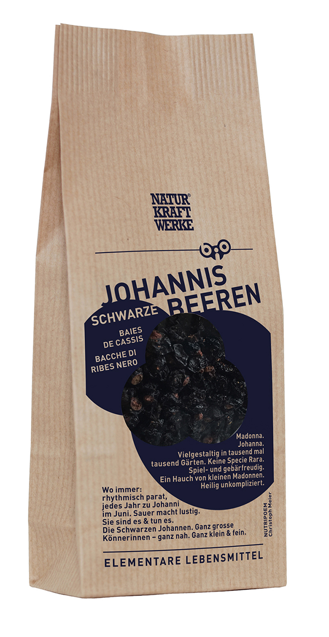 Schwarze Johannisbeeren ganz gefriergetrocknet 100 g BIO/kbA