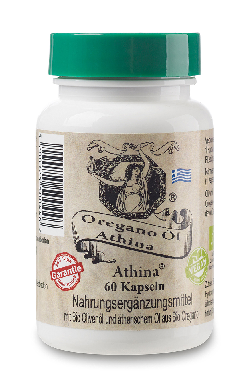 Athina Oregano Öl 60 Softgels-Forte 500 mg BIO/kbA