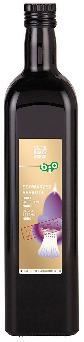 Schwarzes_Sesamoell_1L_RGB Schwarzes Sesamöl nativ 1000 ml BIO/kbA