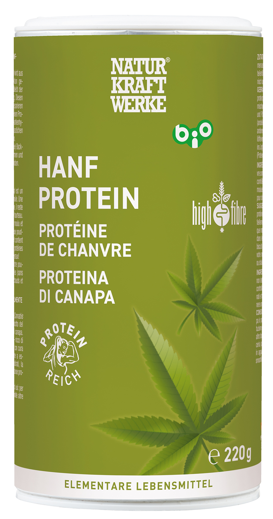Hanf Protein mit B12 220 g BIO/kbA Hanf Protein mit B12 220 g BIO/kbA