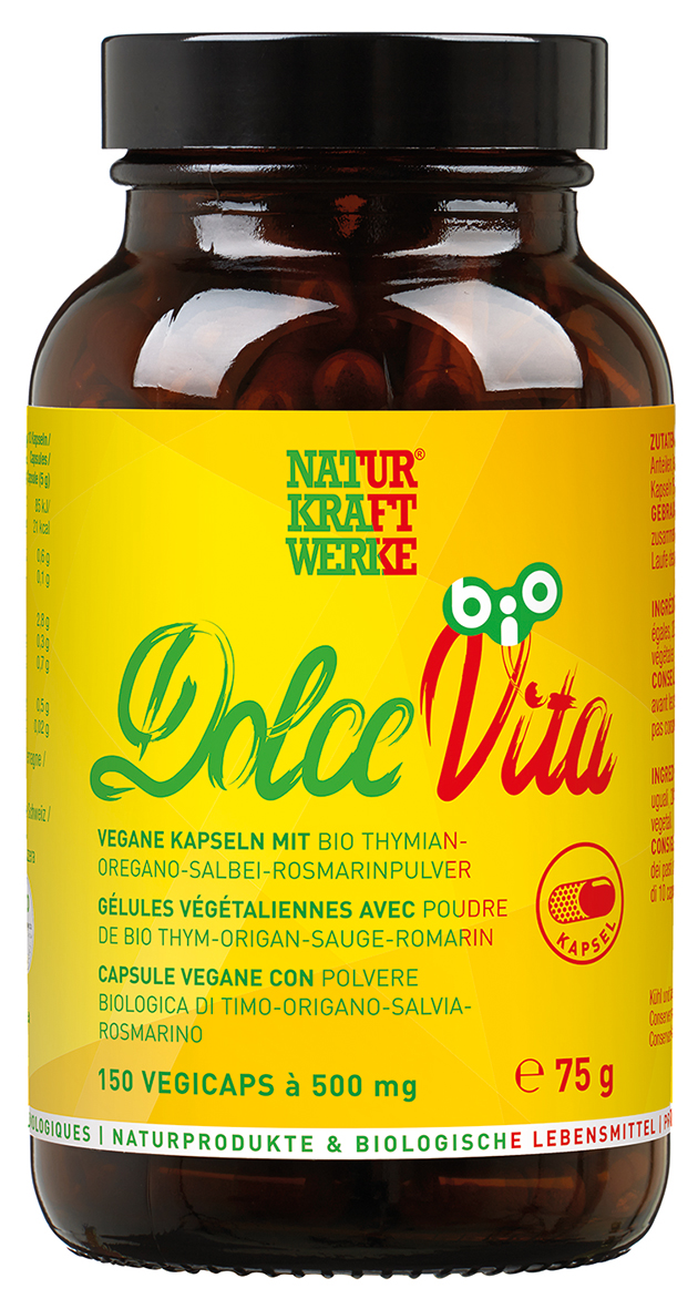 DolceVita_Kapseln_RGB Dolce Vita 150 Vegicaps à 500 mg BIO/kbA