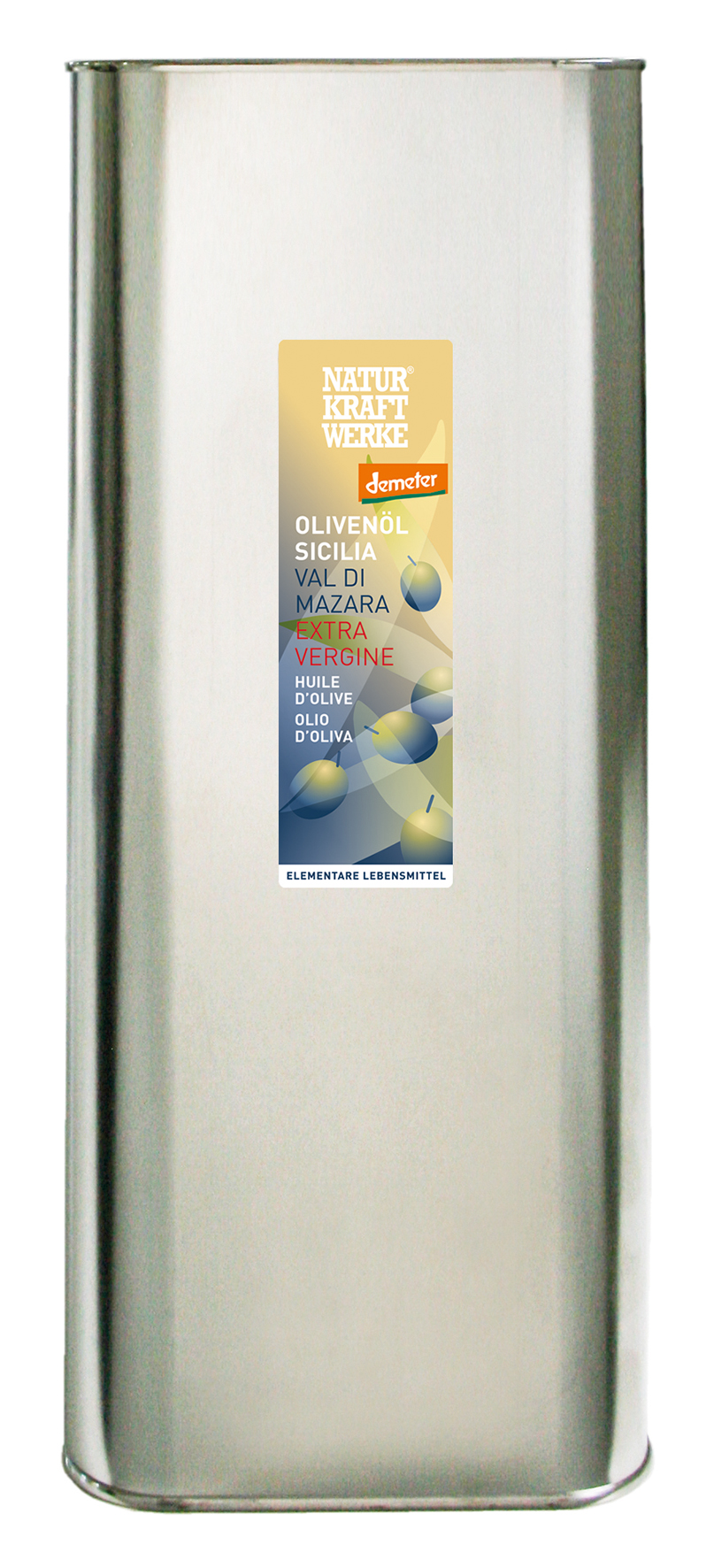 Olivenoel_Sizilien_Demeter_5000ml_frontal_RGB Olivenöl Sicilia Val di Mazara extra vergine 5 Liter Demeter