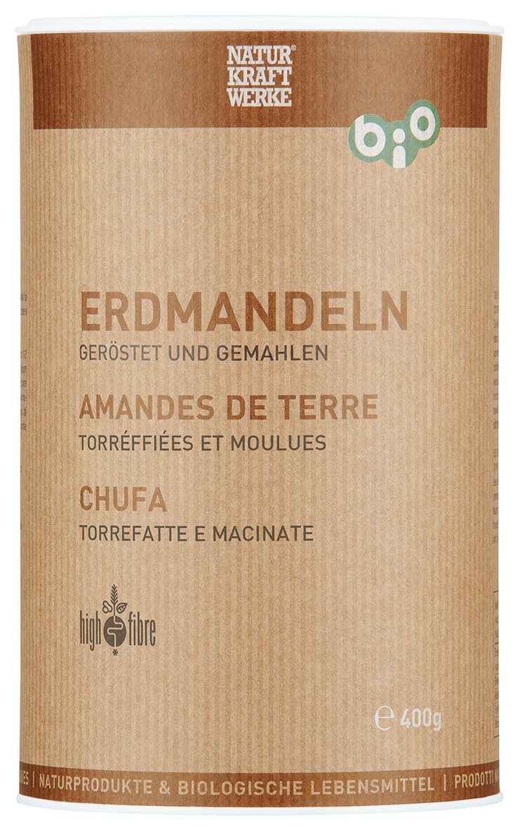 Erdmandeln_RGB Erdmandeln geröstet und gemahlen 400 g BIO/kbA