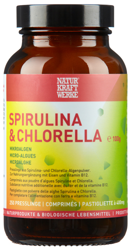 ZHa4WfCPqFcUof Spirulina-Chlorella_250Presslinge_frontal