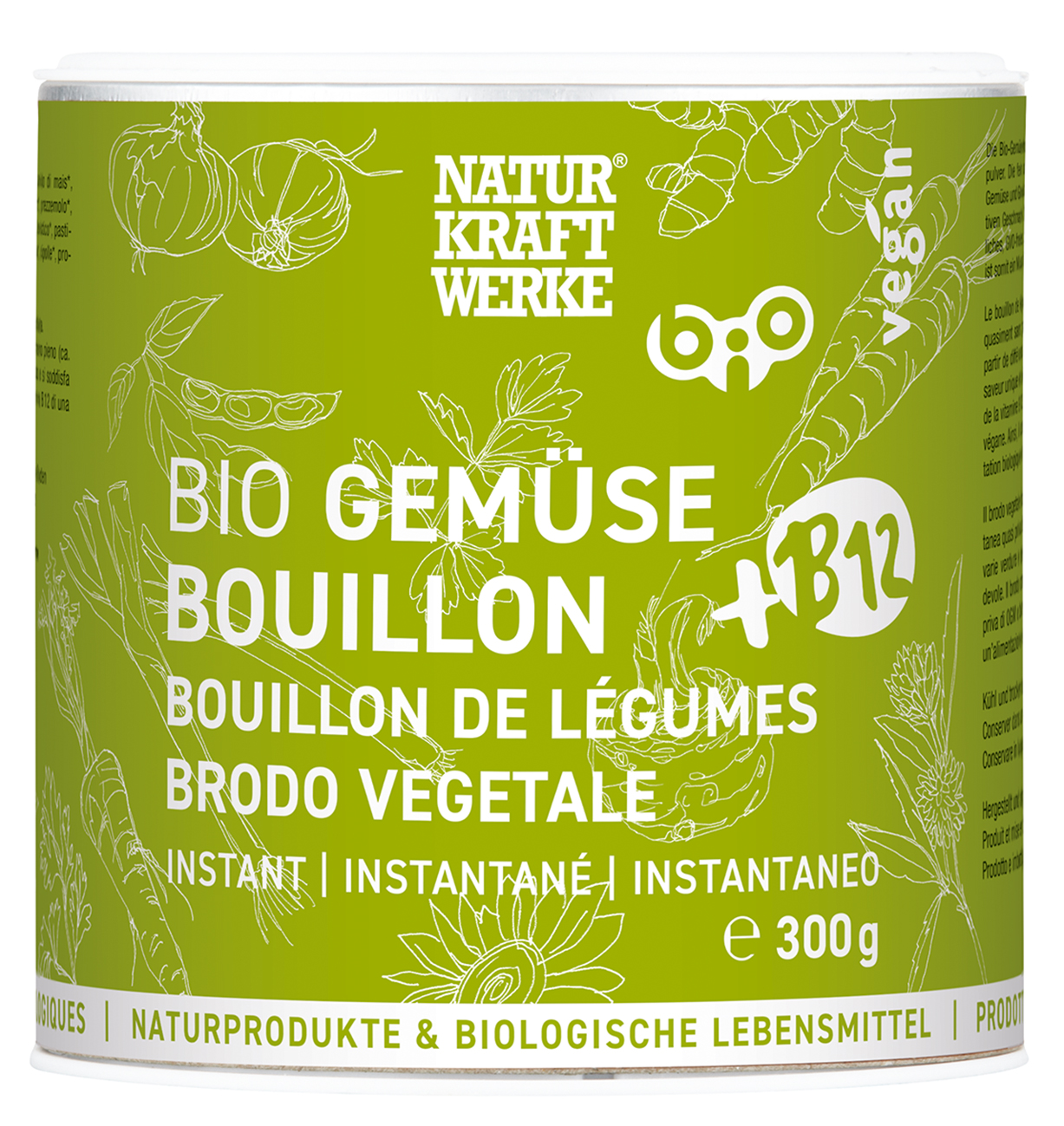 Gemüse Bouillon mit B12 300 g BIO/kbA Gemüse Bouillon mit B12 300 g BIO/kbA