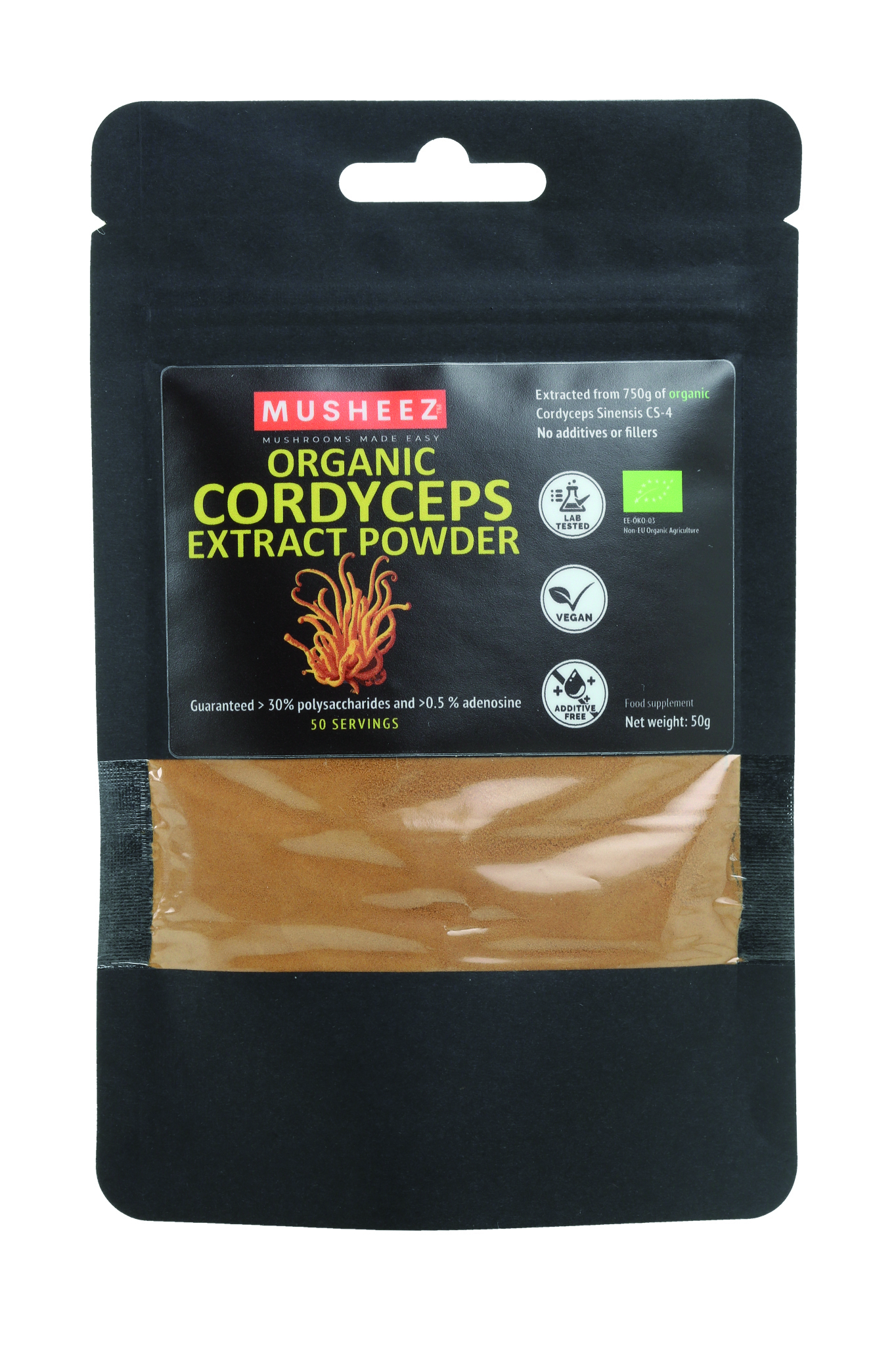 Cordyceps Vitalpilz Extrakt Pulver 50 g BIO/kbA Cordyceps Vitalpilz Extrakt Pulver 50 g BIO/kbA