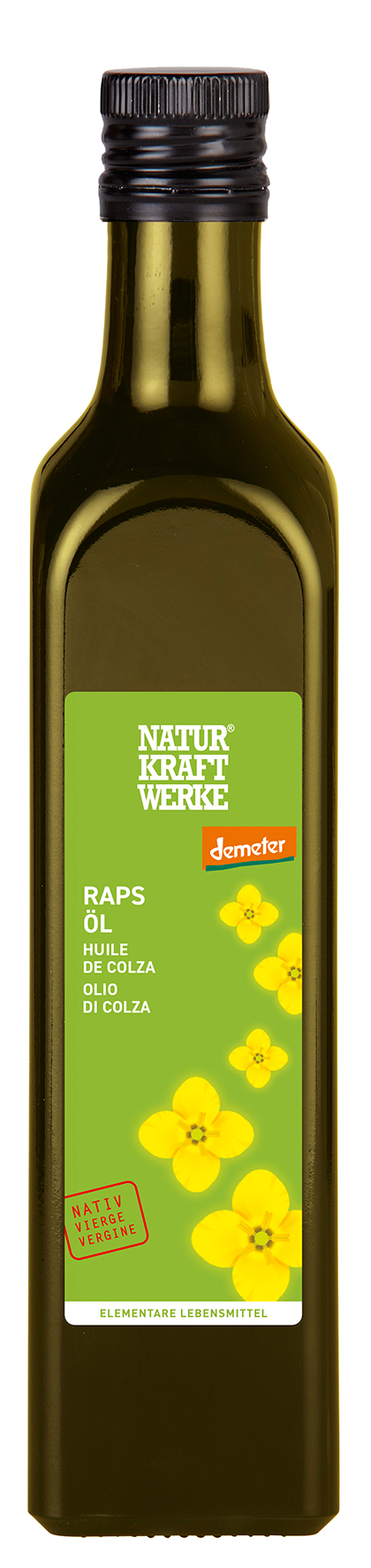 Rapsöl nativ 500 ml Demeter Rapsöl nativ 500 ml Demeter