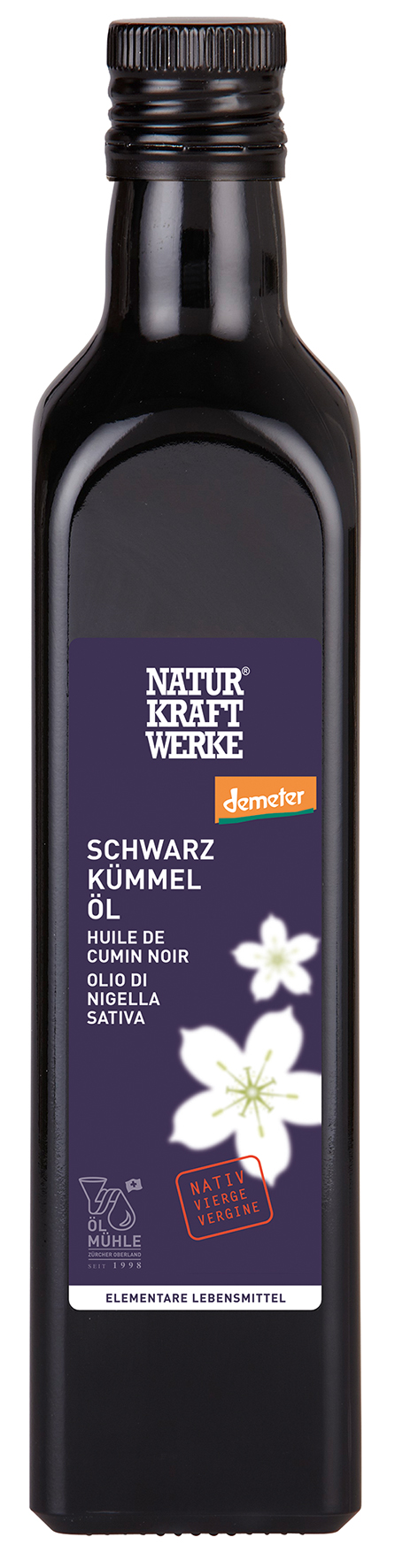 Schwarzkuemmeloel_500ml_RGBamu7MOFoA5pBq Schwarzkümmelöl nativ 500 ml Demeter